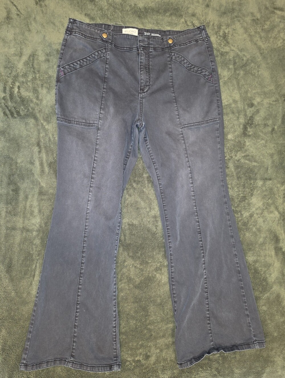 Anthropologie Pilcro Low-Rise Utility Demilune Pants Size 31p Grey